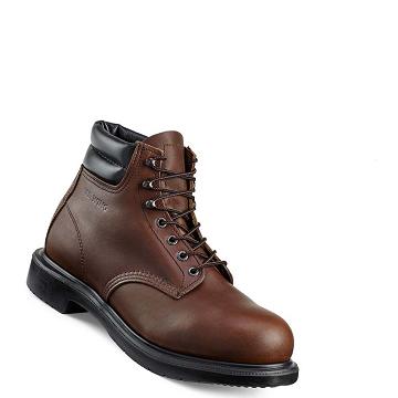 Red Wing SuperSole® 6-inch Men's Safety Boots Coffee | ZA 301BEX